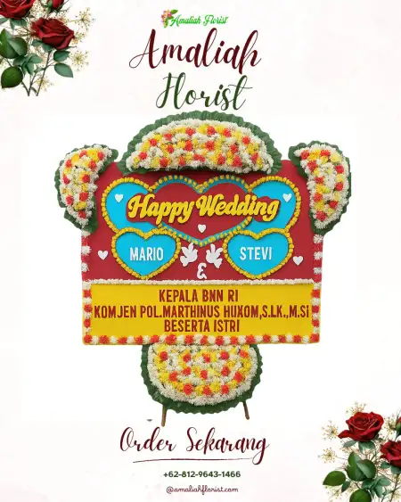 Papan Bunga Pernikahan Wedding Outdoor Bekasi